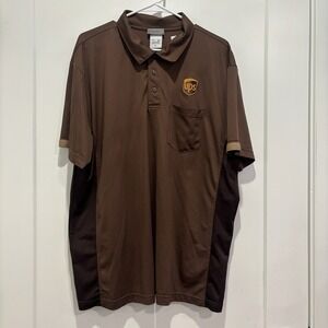 WearGuard UPS Polo Shirt Mens XL Brown Short Sleeve Casual 15834 UPBR